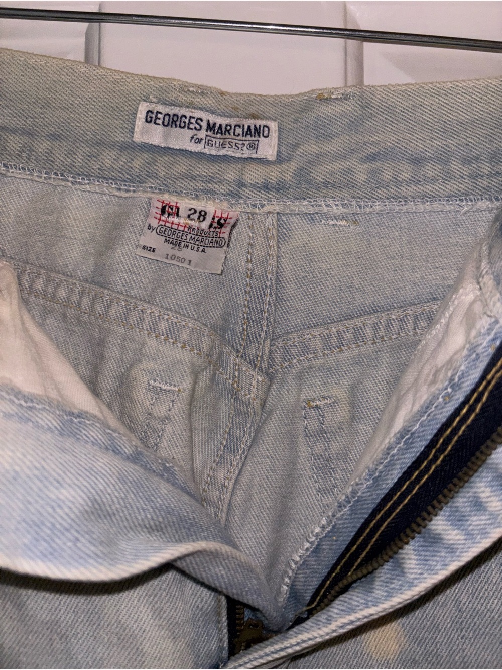 Vintage GUESS Acid Wash Denim A-Line Skirt - Picture 3 of 5